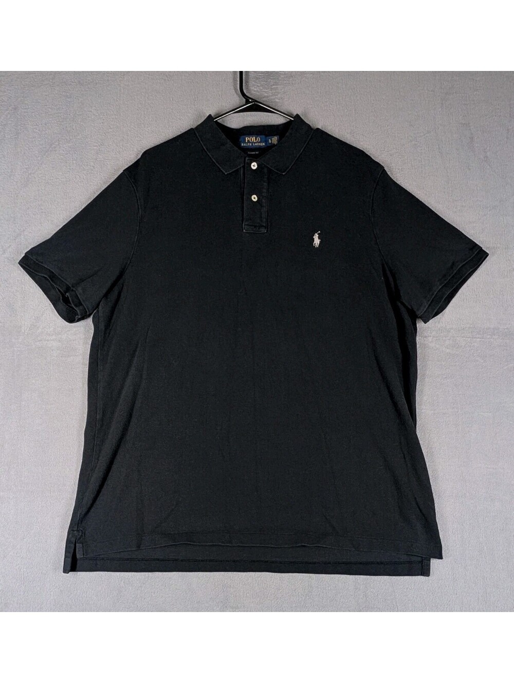Polo Ralph Lauren Men Polo Shirt XL Black Logo Golf Short Sleeve Classic Fit